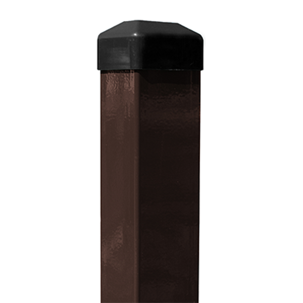 Kvadrātveida stabs 60x40x1.3 mm, Galfan & RAL8017 (brūns), L=2200mm