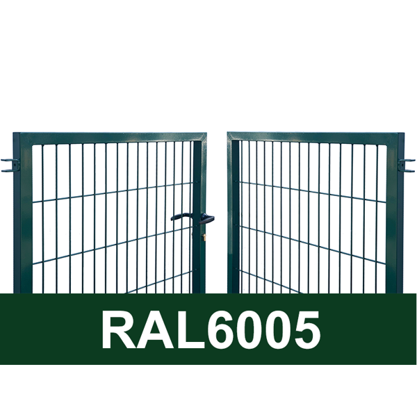 Kvadrātprofilu vārtu vērtnes  RAL6005  H1.53m W4.0m