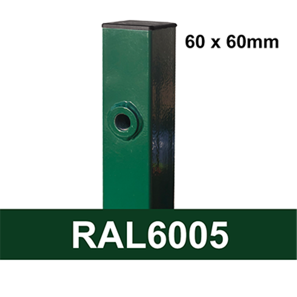 Kvadrātprofilu vārtu stabs 60x60x1900  RAL6005