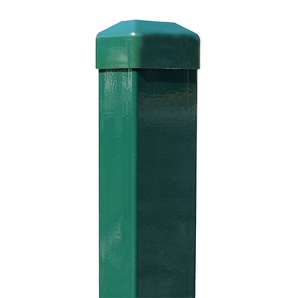 Kvadrātveida stabs 60x40x1.3 mm, cinkots & RAL6005 (zaļš), L=2200mm