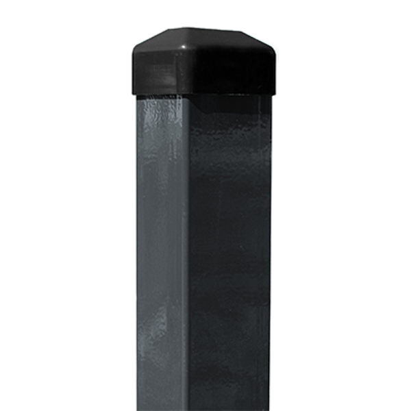 Kvadrātveida stabs 60x40x1.3 mm, Galfan & RAL7016 (t.pelēks), L=2200mm