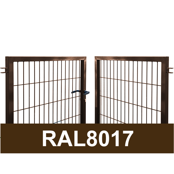 Kvadrātprofilu vārtu vērtnes RAL8017 H1.53m W4.0m
